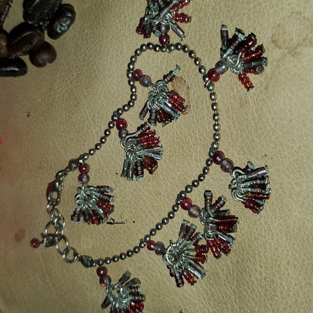 Earthy Red and Blue Bracelet lot - Picture 8 of 11